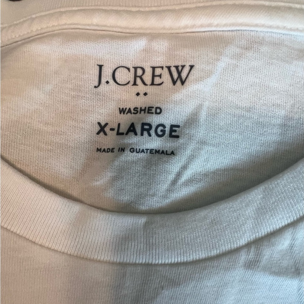 J Crew Factory Men's Cotton Washed Jersey Short Sleeve Tee Stone NWT XL #2190 - Picture 6 of 9